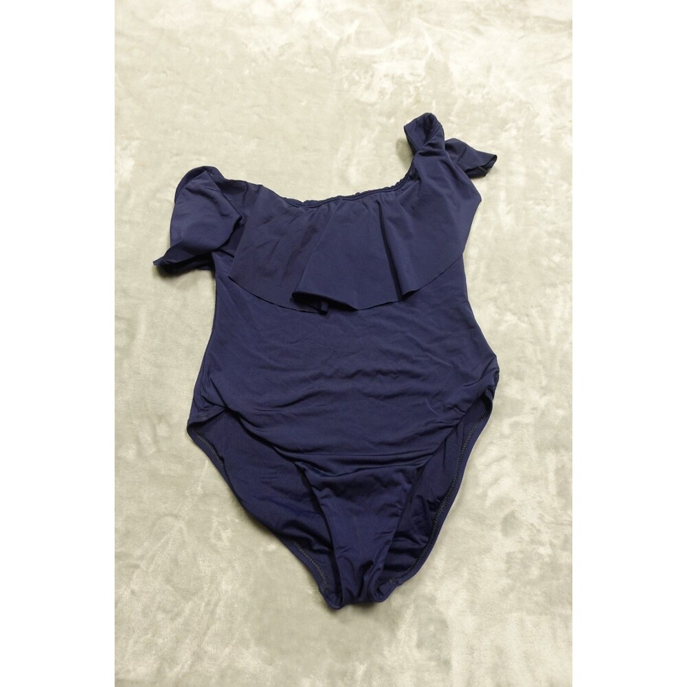 Trina Turk Blue Size 8 V-Plunge‎ One Piece Swimsuit